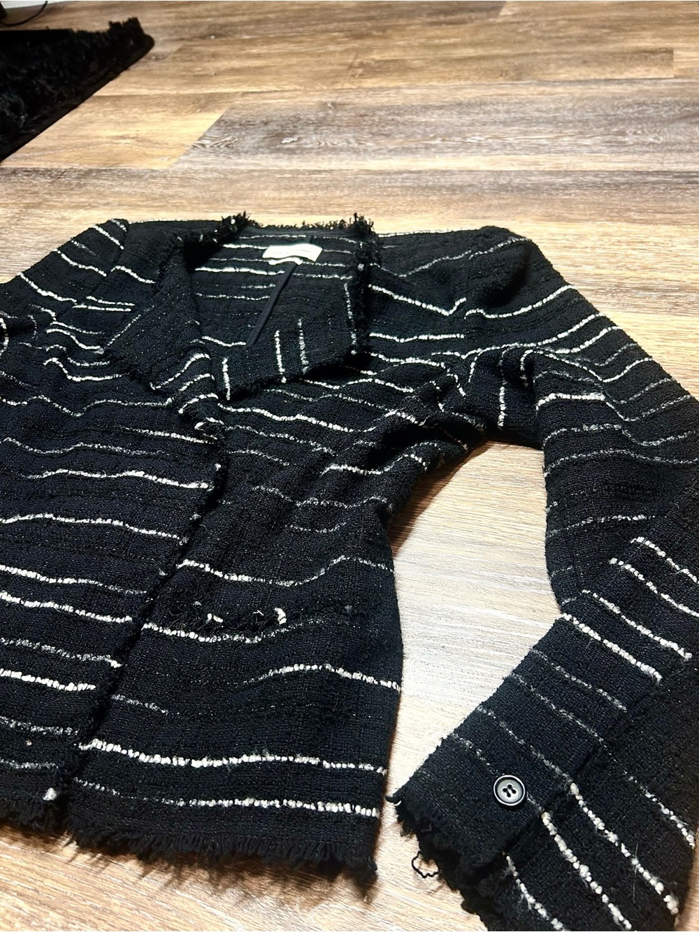 Isabel Marant Étoile Black & White Striped Tweed Jacket – Size 44